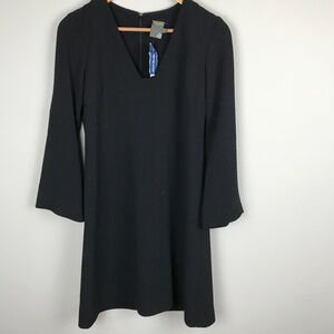 TAYLOR Black LS Crepe dress Sz 2